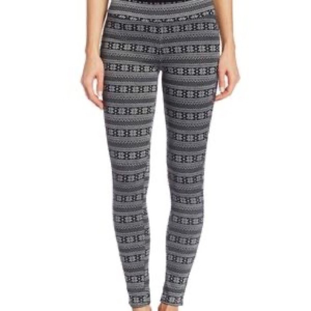 ❄️ Kavu Snowflake Leggings - Black/Gray - Size L - Excellent - 97% Poly